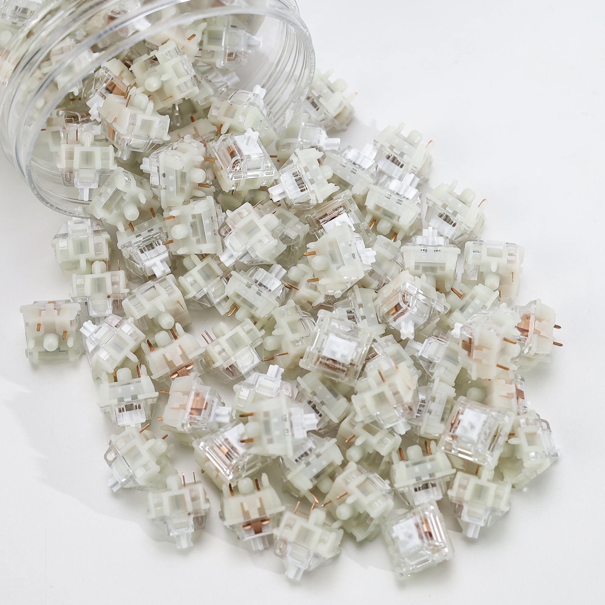 KBDiy Linear Switch Kang White V3 5-PIN 40gf Pre Lubed POM PC Creamy Switches For Custom DIY 60% Gaming Mechanical Keyboard Aula