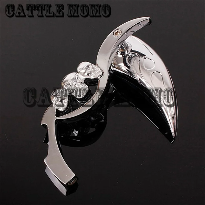 chrome skull Modified Motorcycle Rearview Mirrors For Honda Magna 250/750 steed 400 600 shadow 400/750 VTX1300/1800