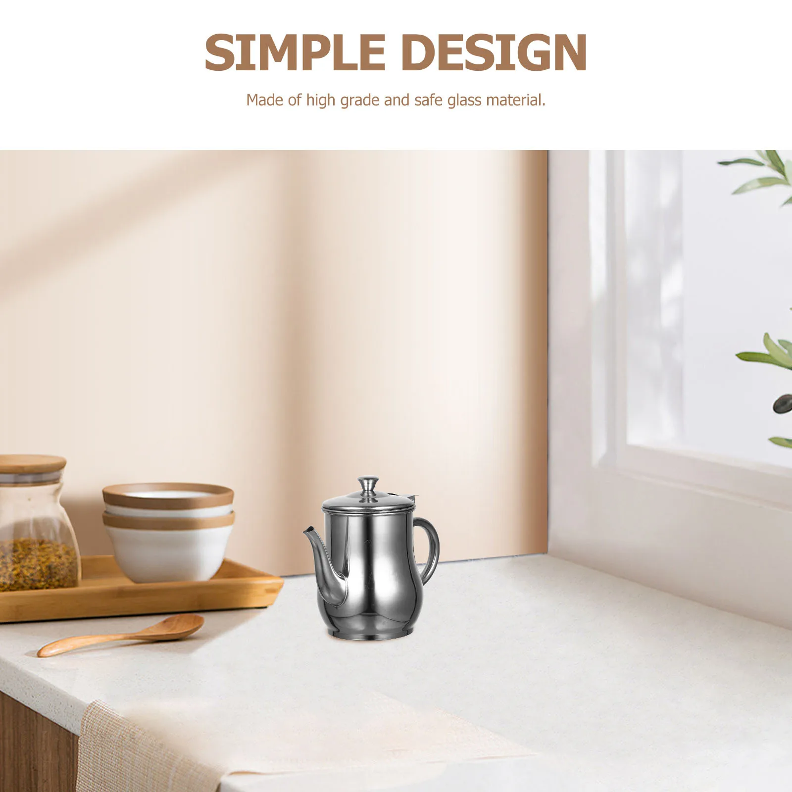 

Stainless Steel Oil Storage Can Large Capacity With Filter Smooth Pouring Spout Kitchen Grease Holder Leak Proof Oil