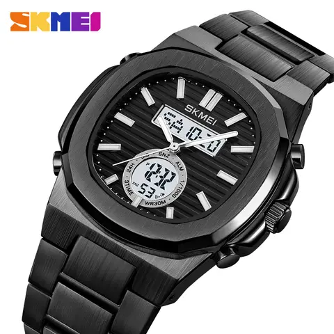 SKMEI 2279 Wristwatch Relogio Masculino Mens Sports Watches Fashion Casual Business Quartz Watch 3 Time Light Date Waterproof