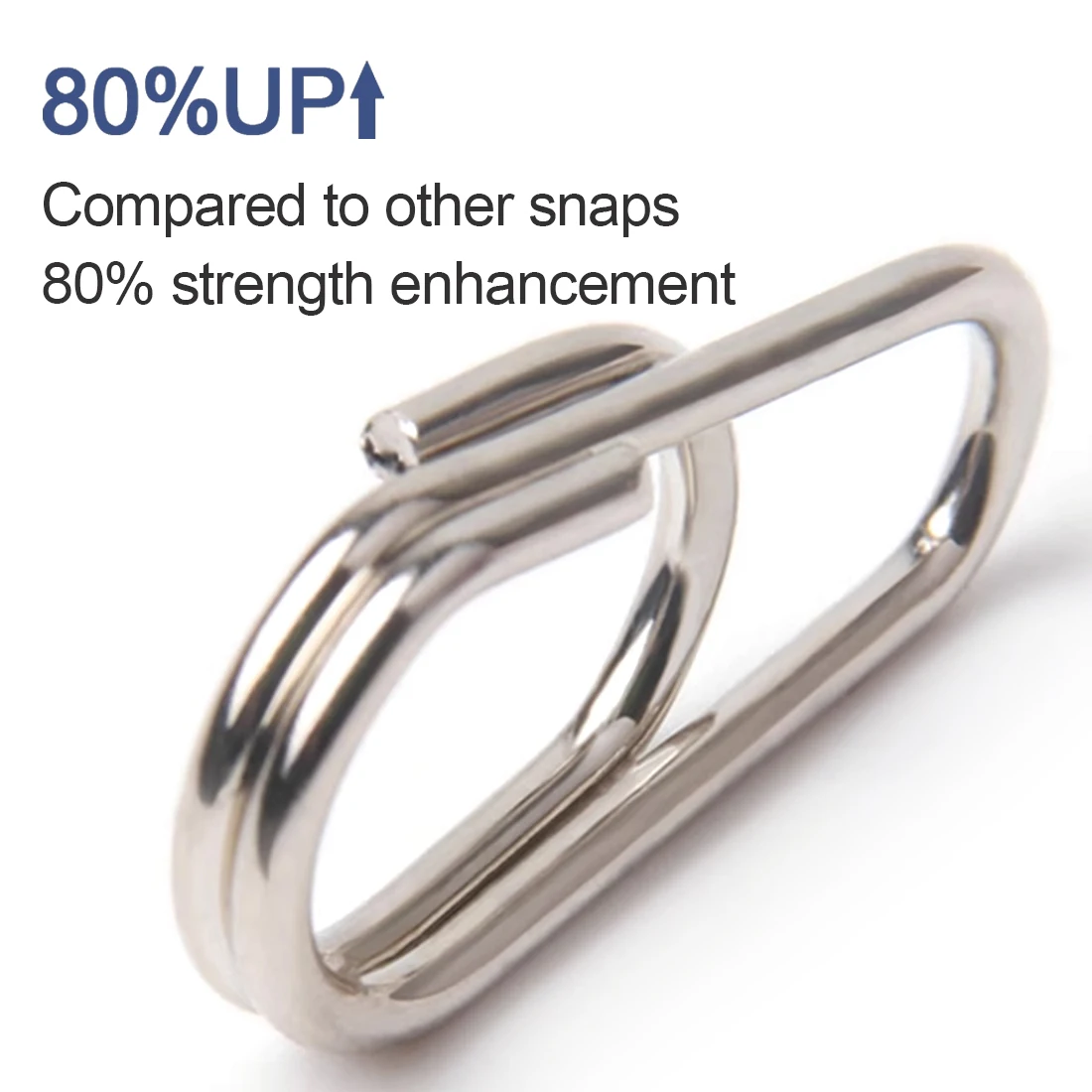 FishTrip Quick Oval Snaps 50~200Pack Stainless Steel Fishing Lures Connectors Silver