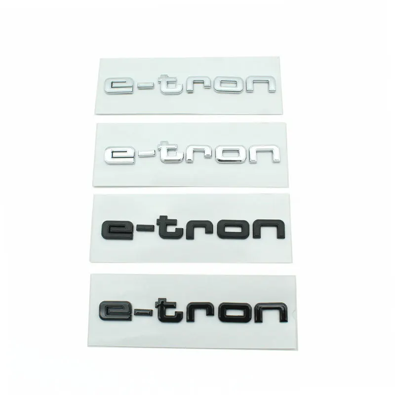 

E tron badge car stickers for Audi pure electric rear mark new Audi e-tron logo sports modified rear displacement refit decals