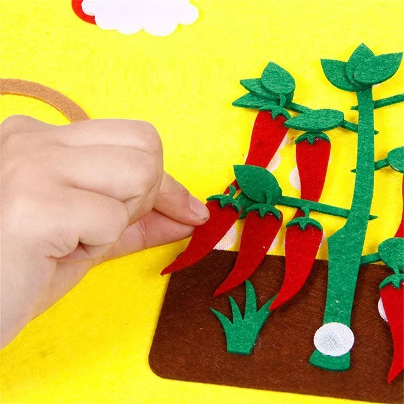 Picking Vegetables Kids Montessori Math Toys DIY 3D Puzzles Digital Education Kindergarten Early Learning Gifts