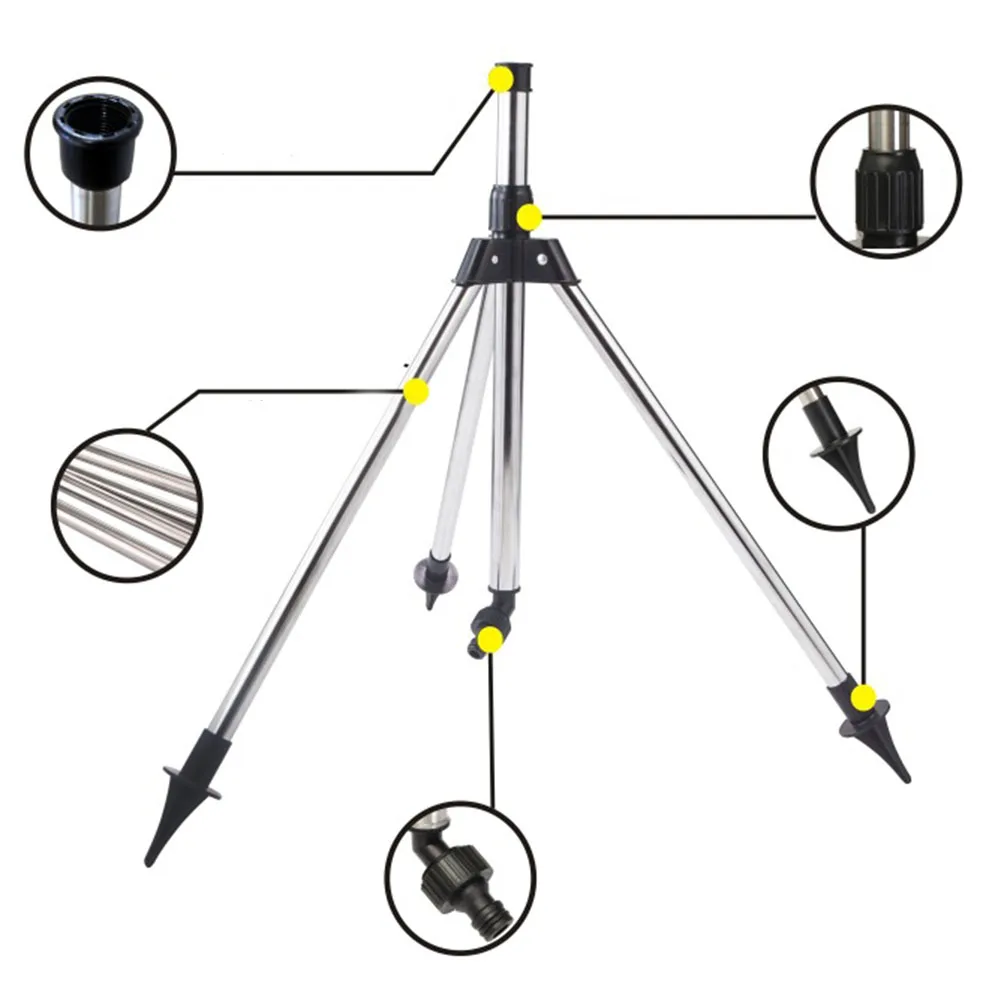 

450 M Water Coverage Adjustable Height Sprinkler Robust Construction Watering System Adjustable Stand For Large Spaces
