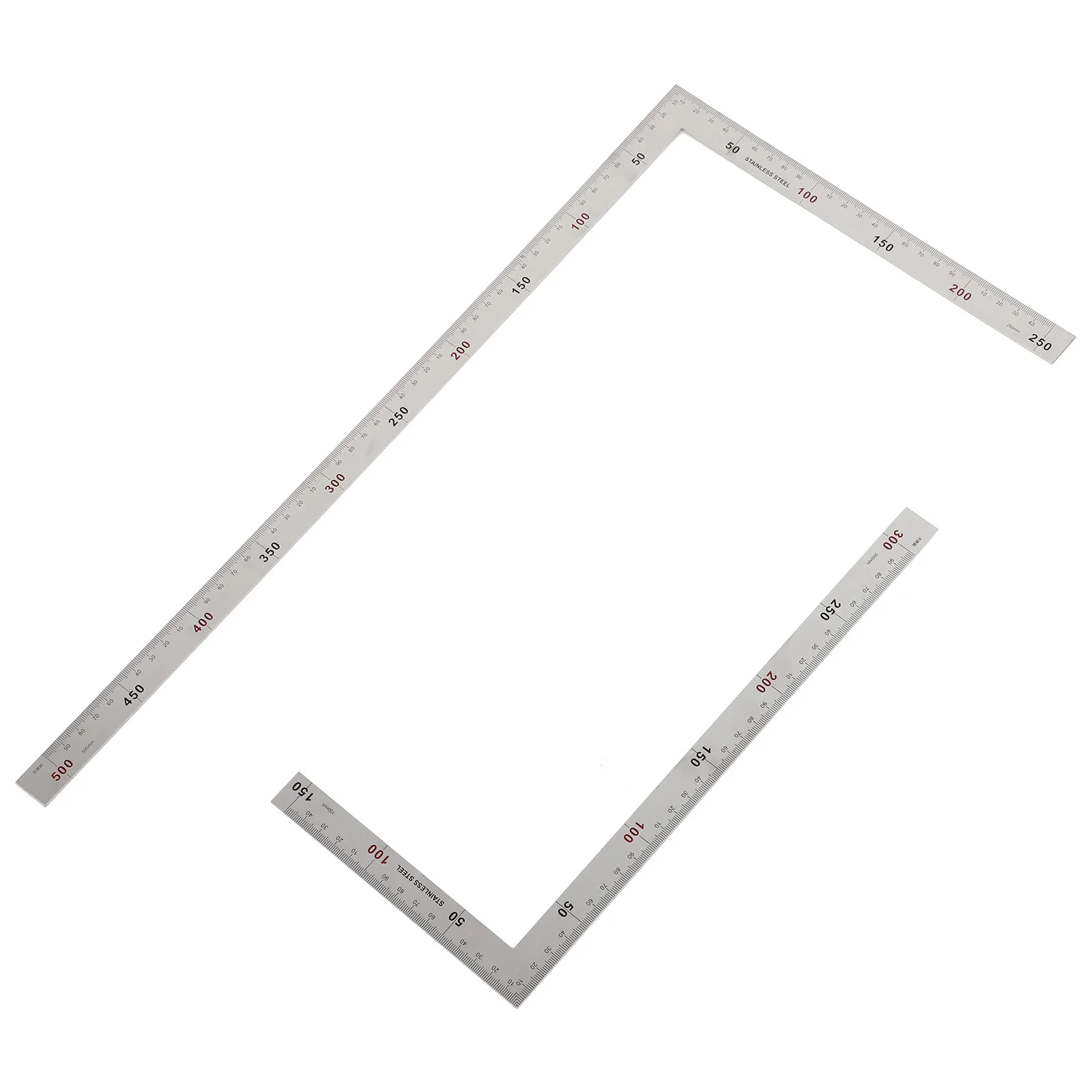 

2 pcs Stainless Steel L-Square Ruler 15Cm Metal Right Angle Tool For Woodworking Engineering Drafting Architecture Measuring
