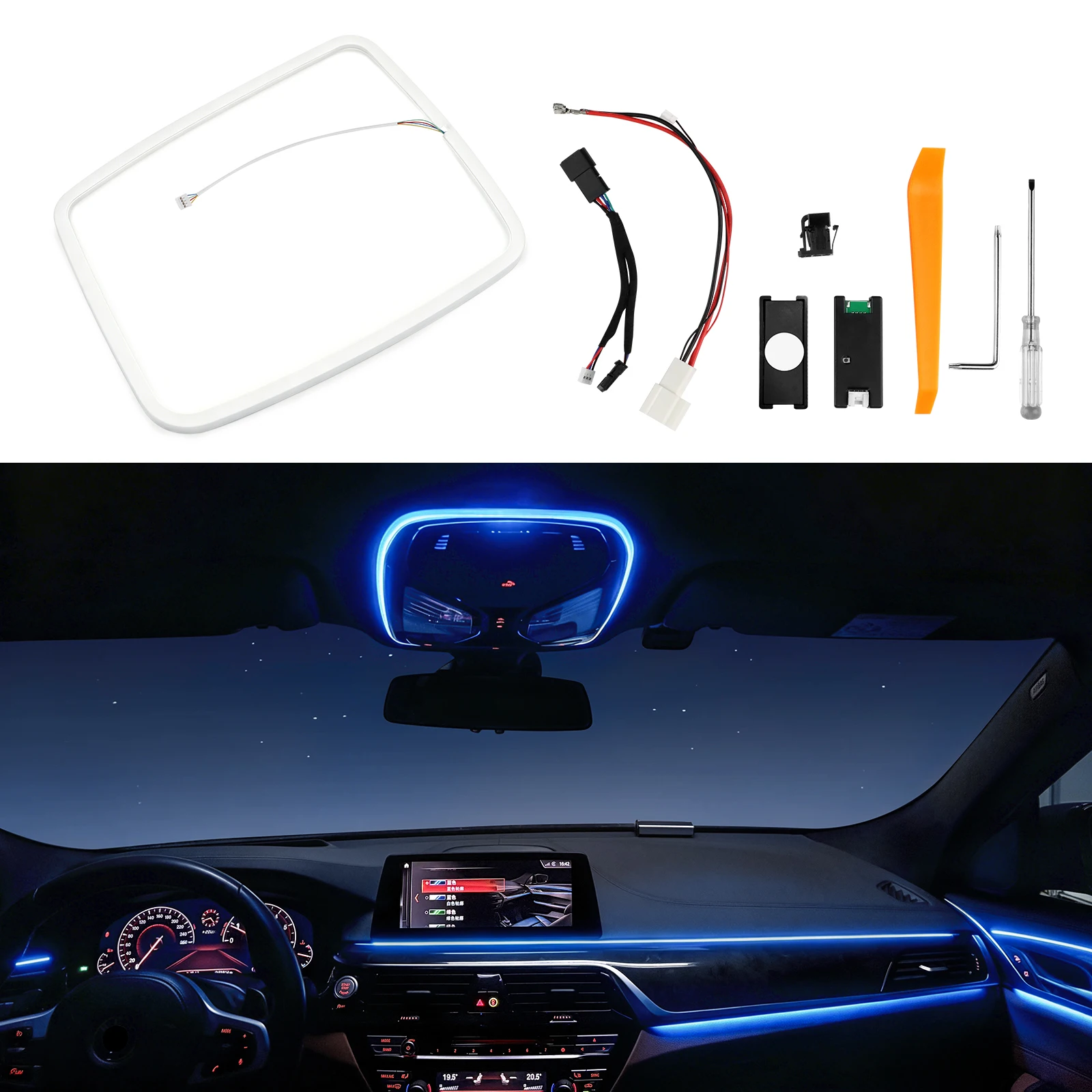 

For BMW 3 4 5 6GT 7 X3 X4 Series G20 G30 G05 G06 G07 G01 G60 G70 G45 Led Light lamp LED interior Atmosphere Reading Lamp Strip