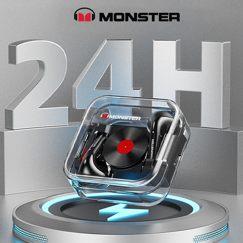 Monster XKT01 5.2 Earphone Wireless Bluetooth TWS HiFi Music Earbuds Gaming with Mic 300mAh Stereo In-Ear Headset