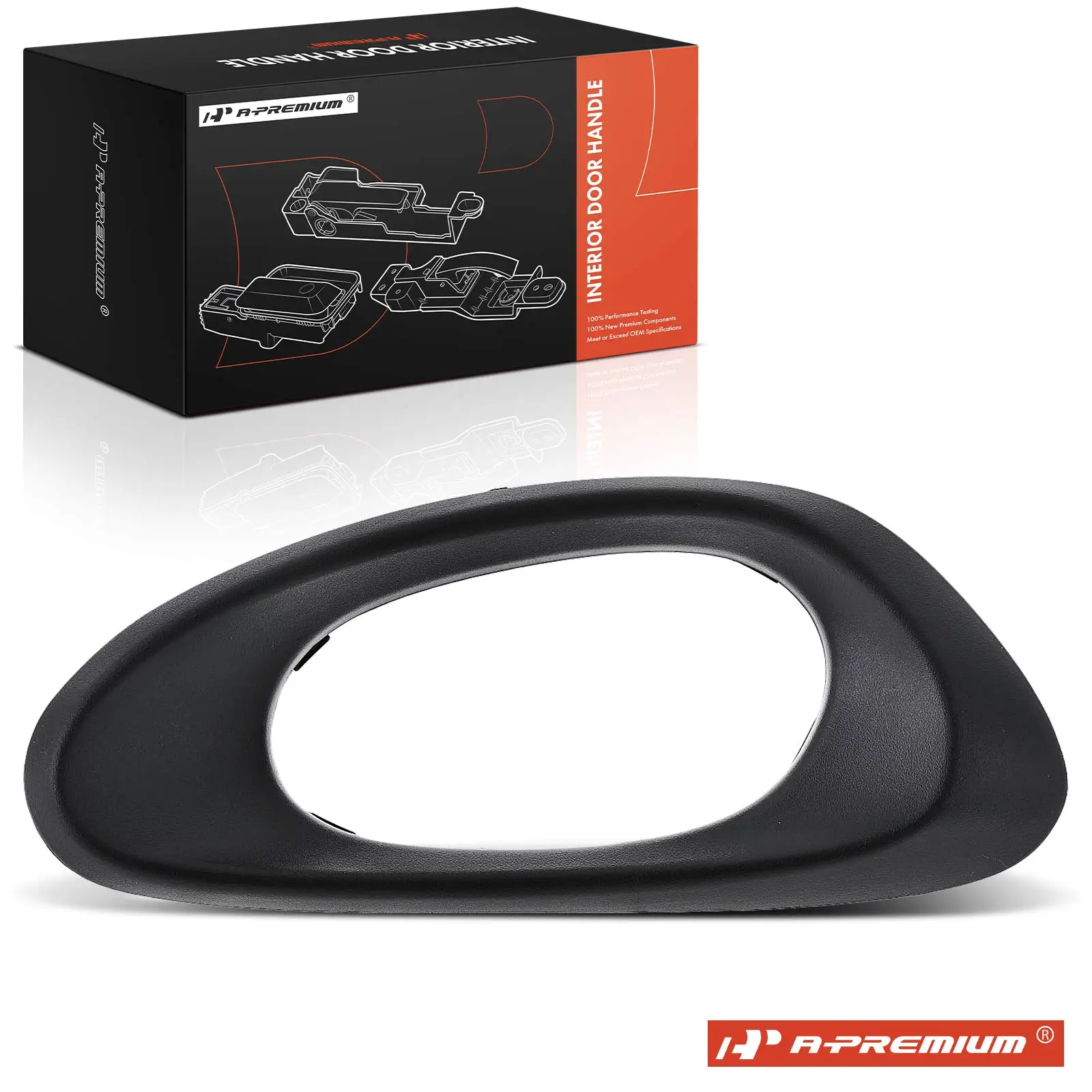 A-Premium Front Passenger Side Interior Door Handle Bezel Texture Black for Chevrolet Trailblazer 2002-2009 Trailblazer EXT