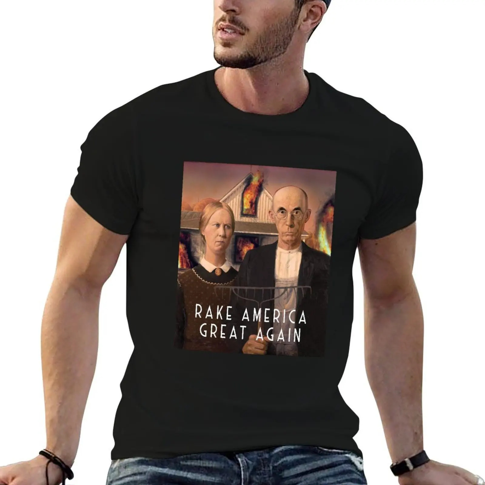 

t shirt Again shirts t man Rake T-Shirt essential t shirts America with prints Great cotton
