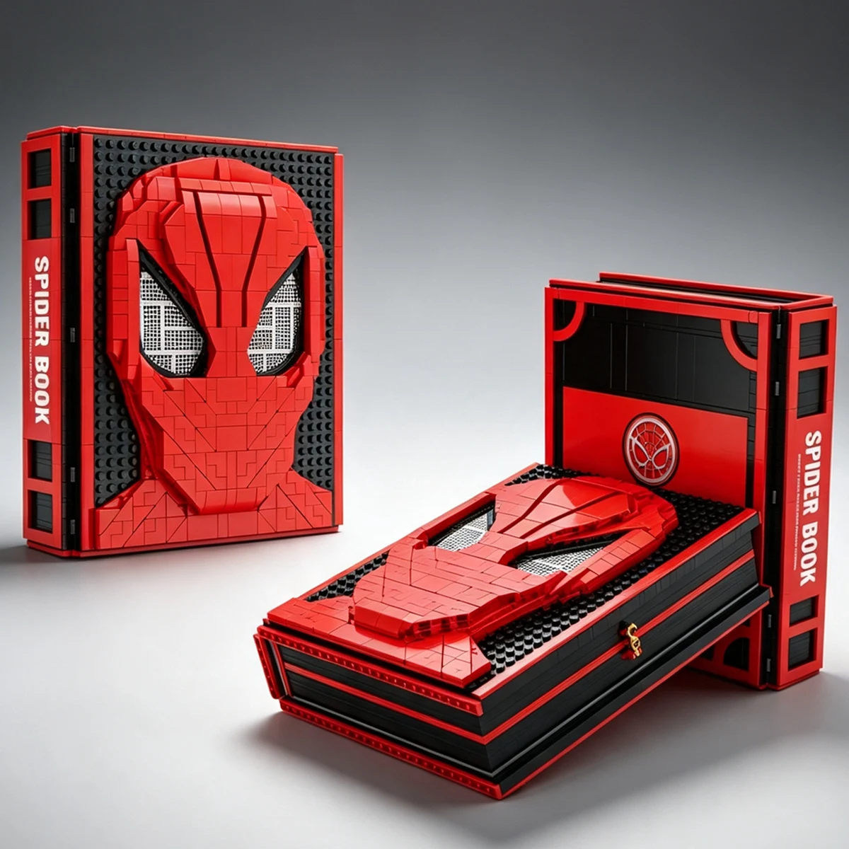 Nouvelle collection de décoration intérieure pour adultes Multivers 2026 ‌   Livre Spider-Heroes (55 figurines à l'intérieur) – Blocs de construction, livre, jouets, cadeaux