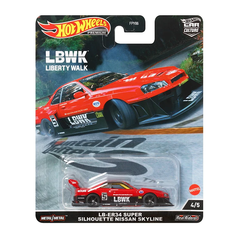 Original Hot Wheels Premium Car Culture Mountain Drifters Diecast 1:64 Voiture Toyota AE86 Trueno Nissan Skyline Toys for Boys