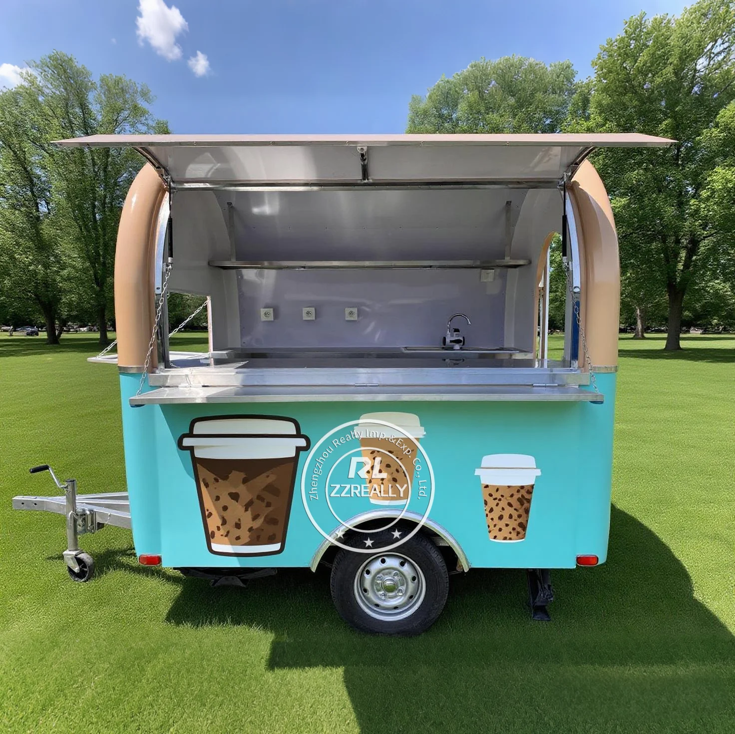 

High Quality Retro Food Trailer With DDT CE Certificate Street Bbq Hot Dog Food Truck with Full Kitchen