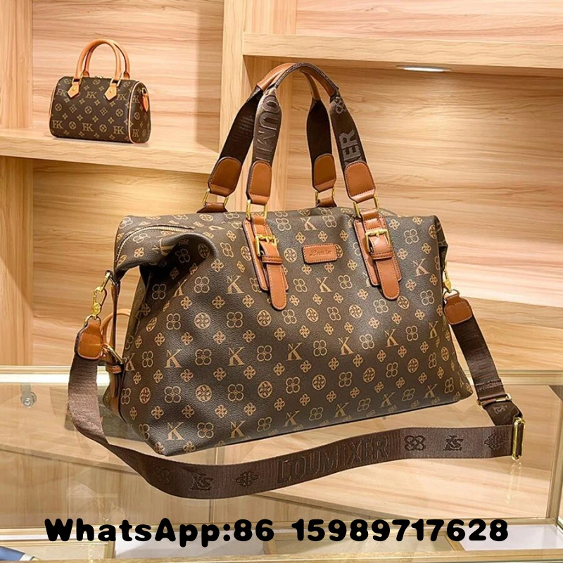 

2026 New Fashionable Casual Handheld Travel Bag for Women, Large Capacity Leather Crossover Tote Bag