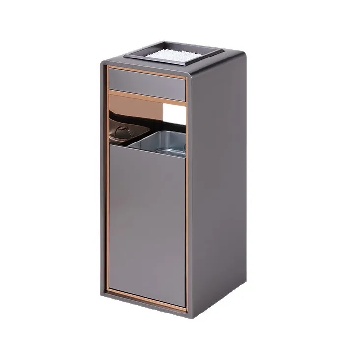 Stainless steel hotel lobby trash can shopping mall elevator entrance corridor