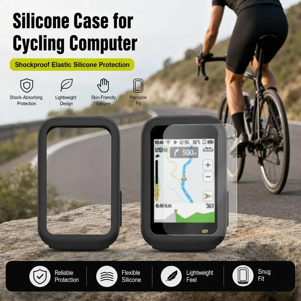 Protective Silicone Case Cover for XOSS NAV Pro Cycling Computer GPS - Full Protection Waterproof Shockproof Anti-Static/Dust