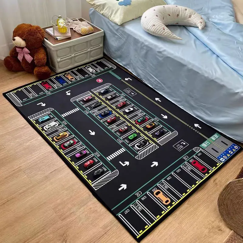 Children's Traffic Floor Mat Early Childhood Education Enlightenment Traffic Road Carpet Children's Room Game Decoration Carpet