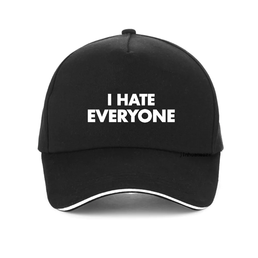 

Funny I Hate Everyone Slogan print baseball cap for Men and Women Casual Breathable sun hat fashion adjustable snapback hats