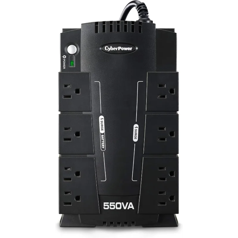 

Стандартная ИБП-система CyberPower CP550SLG, 550 ВА/330 Вт, 8 розеток, компактная