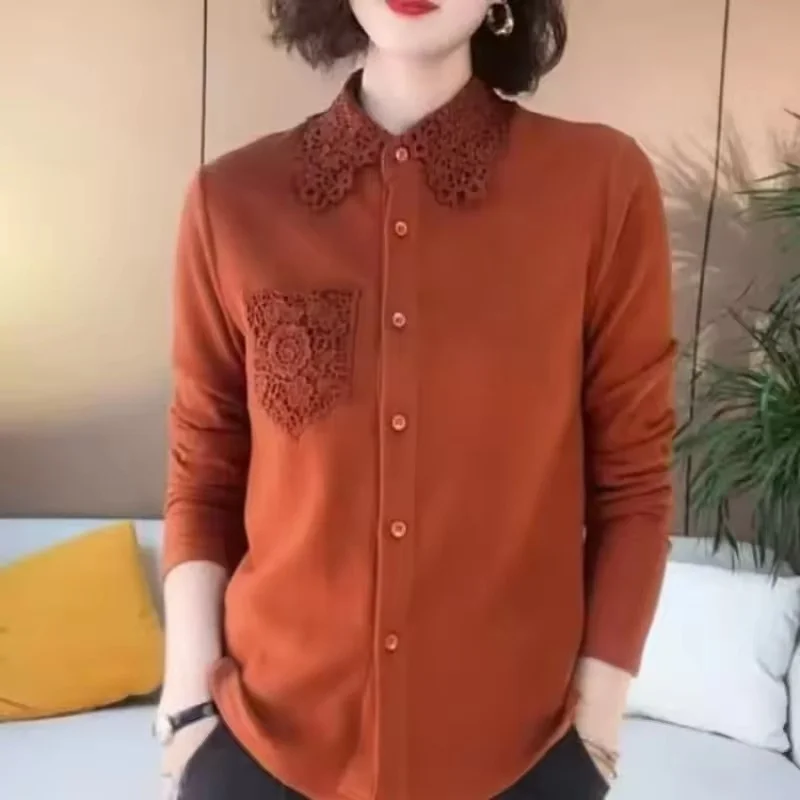 

2026, осенняя модная темпераментная рубашка с цветочным дизайном, женская корейская новая повседневная универсальная рубашка с длинными рукавами, женская