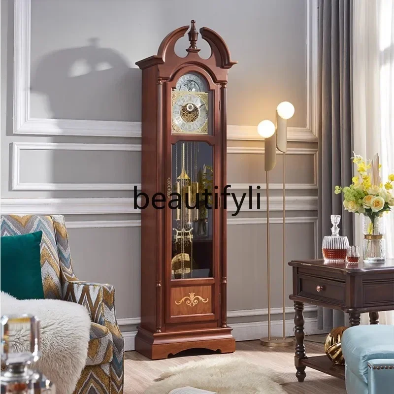 

D80 German Helmler Floor Clock Living Room Villa Chinese Desk Clock American Vertical Pendulum Clock
