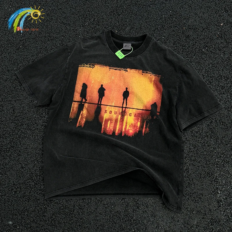 

Streetwear Graphics Print Vintage Washed Black Saint T Shirt Men Women Best Quality Cotton Tee Tops Oversized T-Shirt