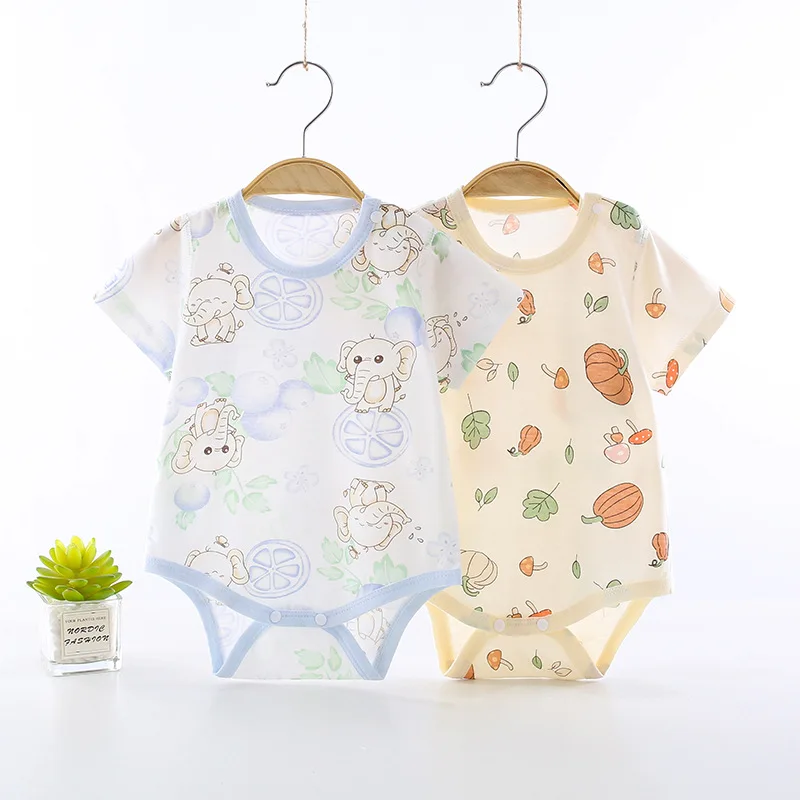 

0-24M Baby Bodysuit Soft Pure Cotton Short/Long Sleeve Romper Newborn Infant One Piece Casual Daily Outfit Onesie