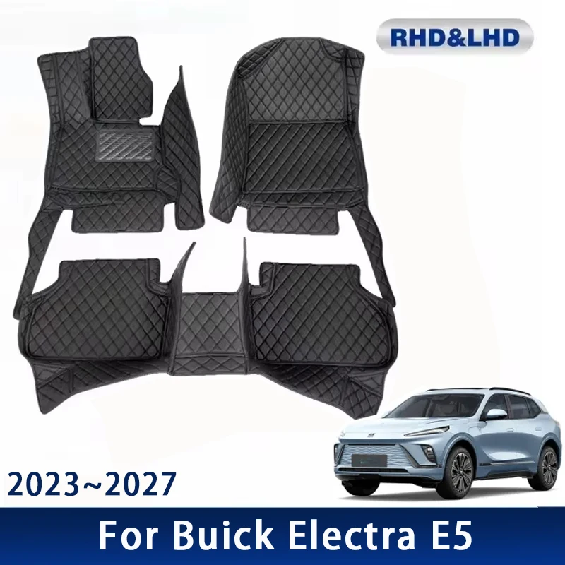 

Car Floor Mats For Buick Electra E5 2023 2024 2025 2026 2027 Waterproof Custom Auto Foot Pad Leather Carpet Interior Accessories