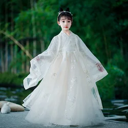 Vestido Hanfu para niñas, traje de tela tradicional china, trajes de escenario de Baile Folclórico antiguo, disfraz de princesa de hadas Oriental para niños