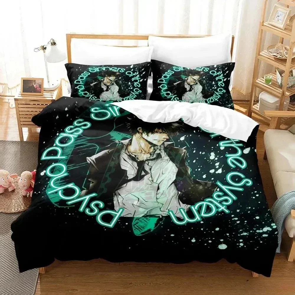 New Psycho Pass Bedding Set for Adults and Kids, Single, Twin, Full, Queen, King Size Bed Set, Duvet Cover Sets, Anime Parure