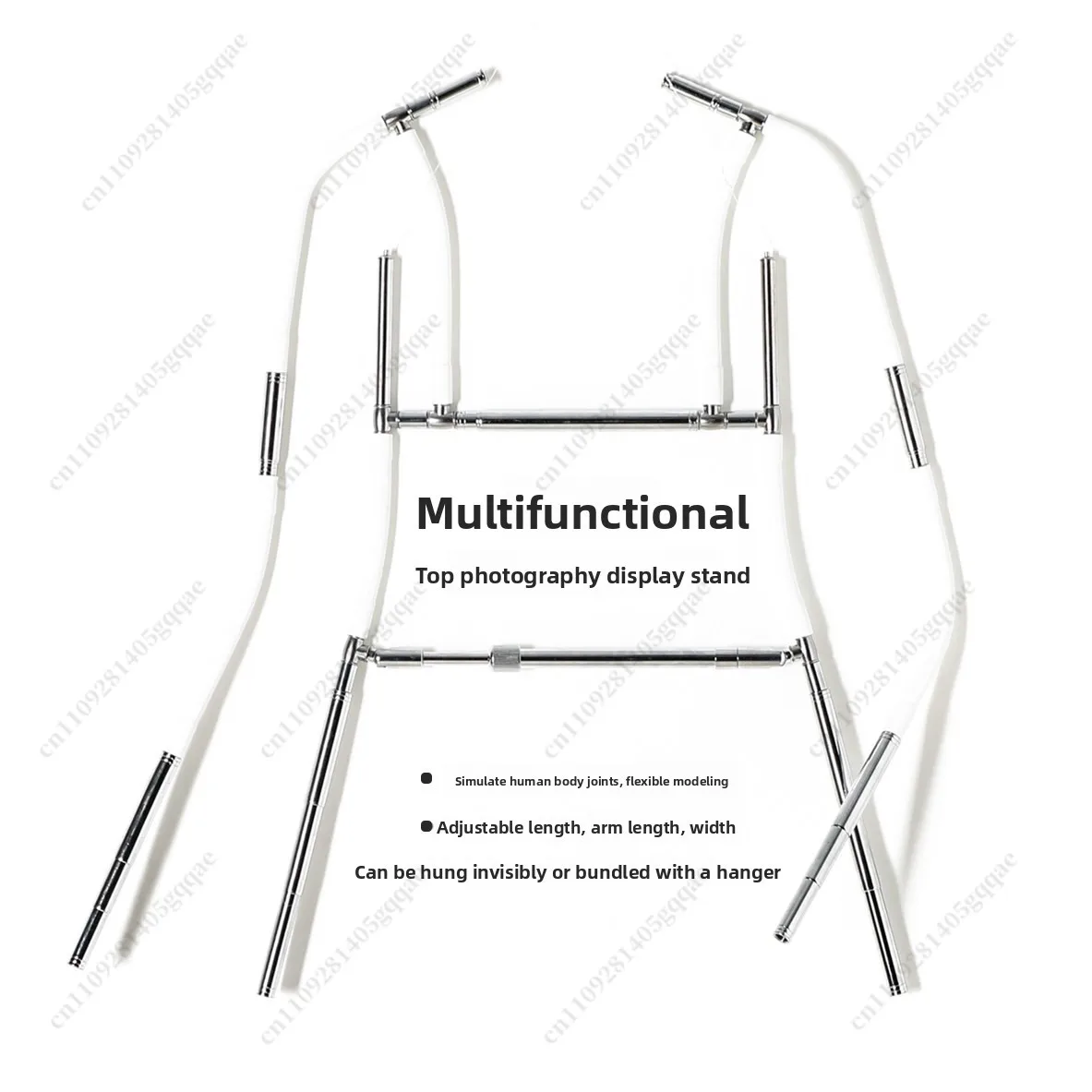 Multifunktionaler Styling-Kleiderbügel, Top-Shooting-Kleiderbügel, weißer Hintergrund, unsichtbarer Kleiderbügel, Fotografie-Requisiten für Kleidung – Detail 1