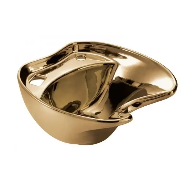 

Gold/Black/White Shampoo Sink Hair Salon Wash Basin Ceramic Shampoo Basin