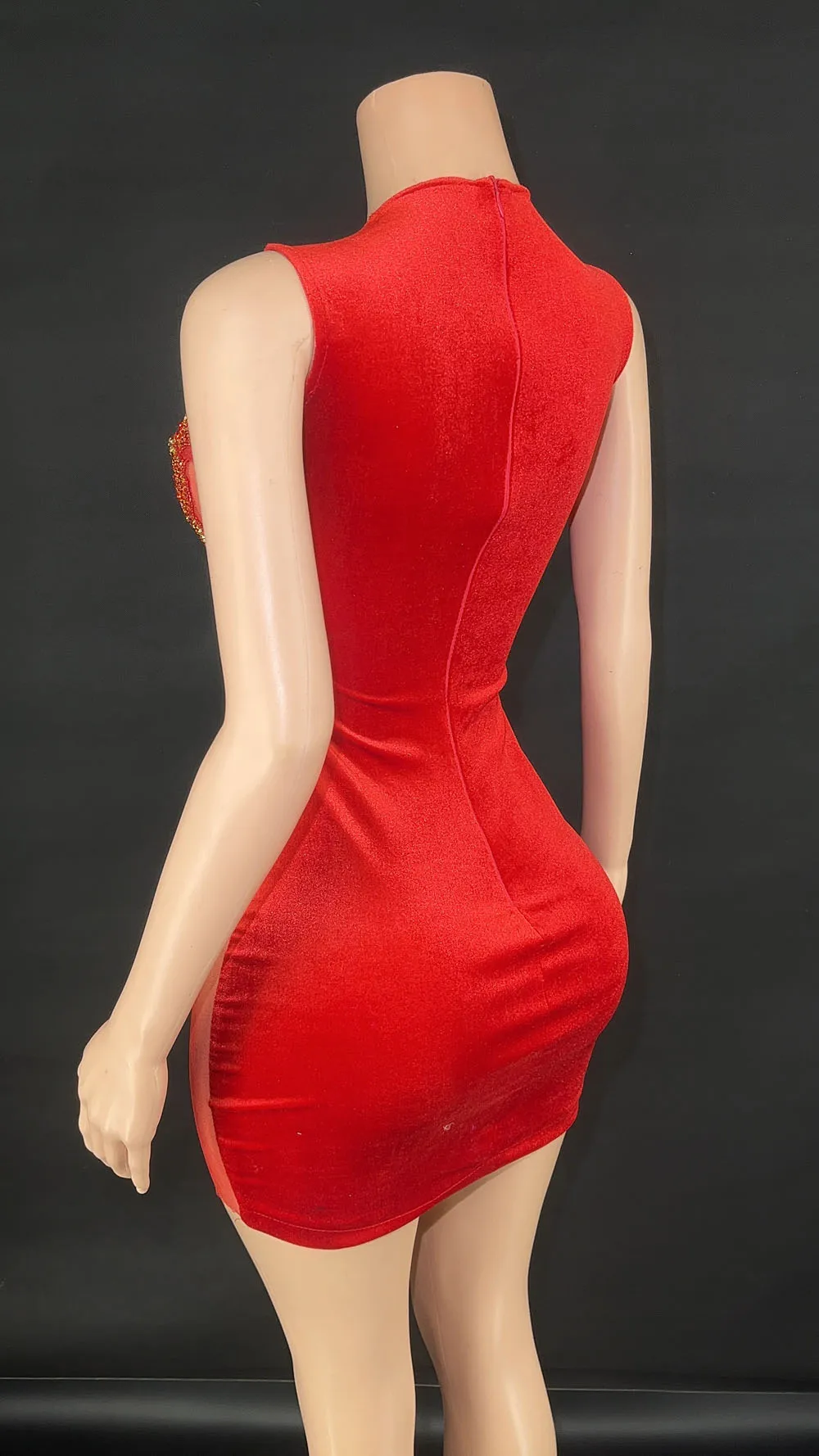 Maßge schneiderte Quasten Mesh Spitze transparent hochela tische Kurzarm Pailletten sexy enge Party kleid Bühne Performance-Kleid