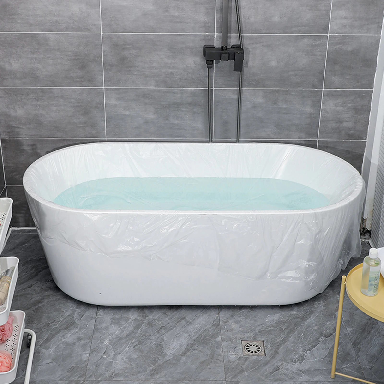 

10Pcs Simple Disposable Bathtub Covers Thickened Bathtub Bags for Hotel Home Salon Bathing Hotel Disposable Bathing Bag