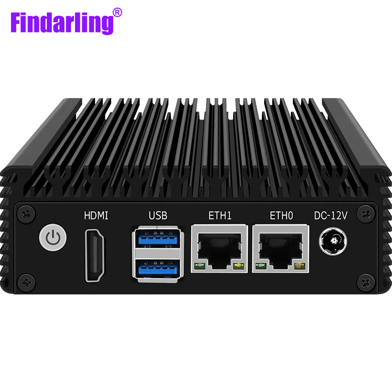 Imagem -02 - Mini pc Poderoso Barebone p2 com Núcleo do Quadrilátero J4125 N4000 2.9ghz 2x I226-v 2.5g Firewall Industrial Fanless X86