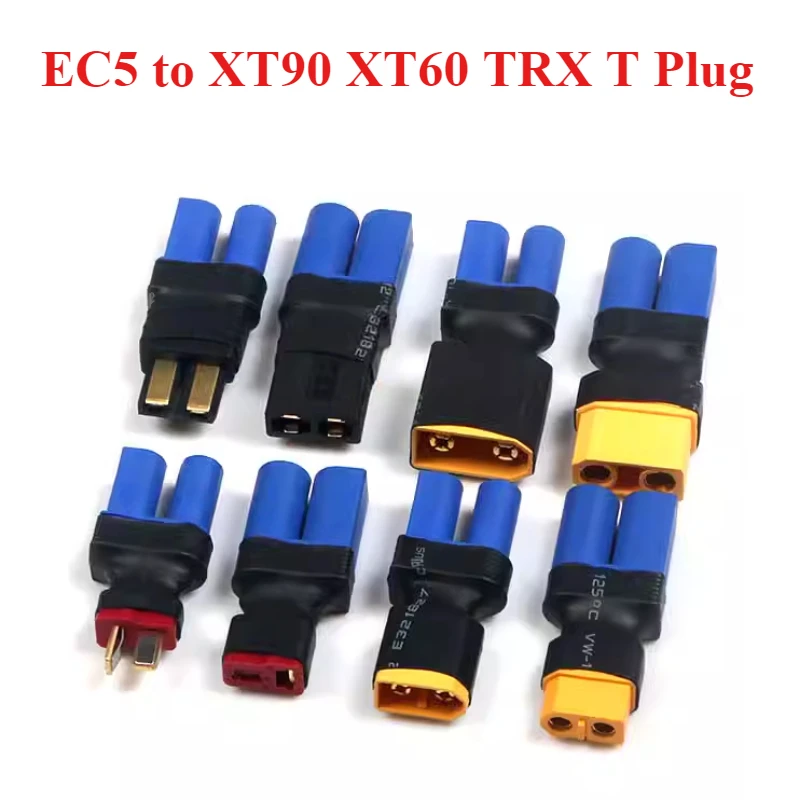 

EC5 Male Female to XT90 XT60 TRX T Plug Male Female No Wire Connector Plug Adapter for RC FPV Vehicle Lipo Battery Control Parts