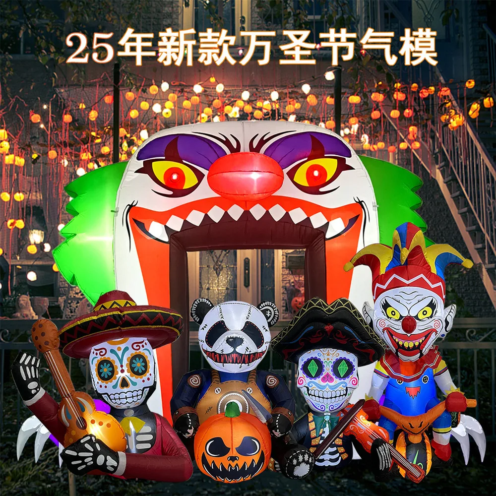 

Трансграничный Хэллоуин Рождество Тыква Надувная Воздушная Модель Орнамент Садовые Украшения Огни