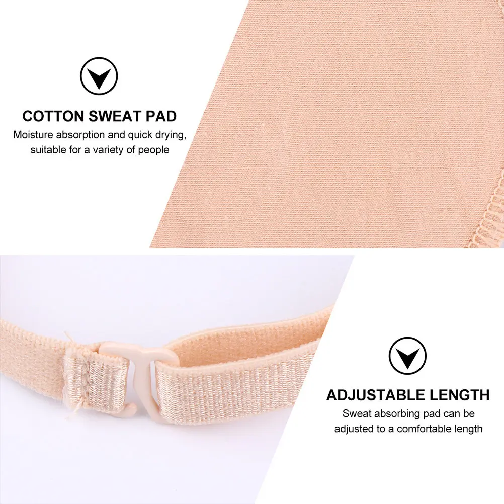 

2 пары хлопковых подушечек от пота для подмышек, быстро впитывающих влагу, для защиты от пота летом, подходят для блузок и футболок