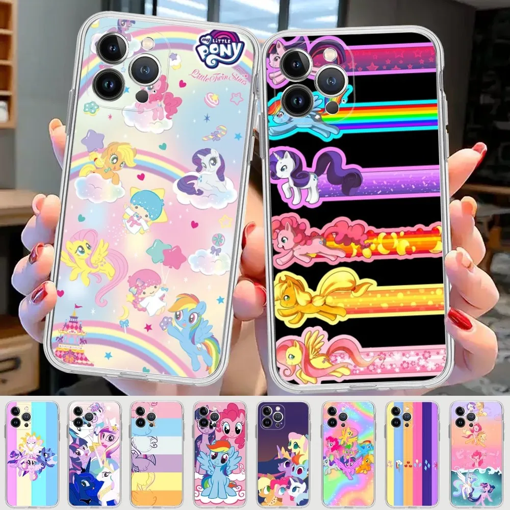 Animation My Little P-Pony Phone Case For IPhone 15 8 7 6 6S Plus X SE 2020 XR XS 14 11 12 13 Mini Pro Max Mobile Case