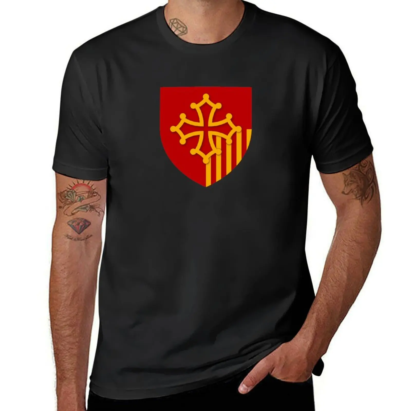 

Occitanie Coat of Arms, France T-Shirt sweat new edition Men's cotton t-shirt