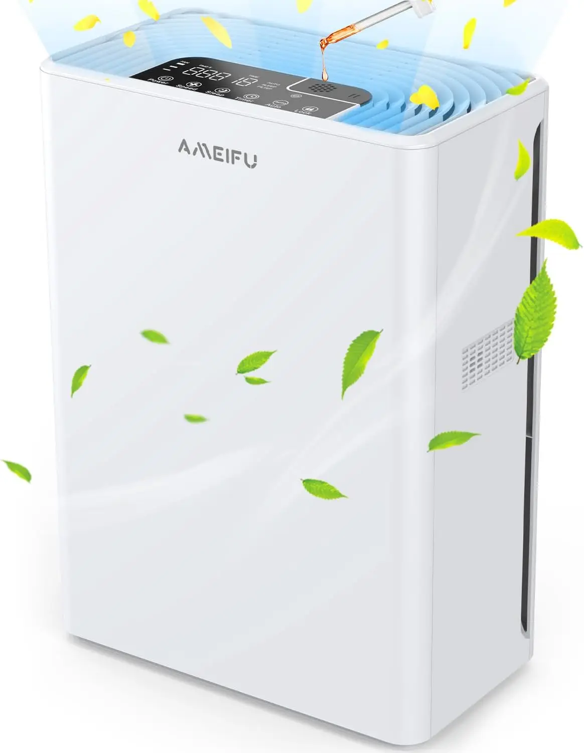 

Air Purifiers for Home Large Room, Air Purifiers for Pets Hair, Dander, Smoke, Pollen, 3 Fan Speeds, 5 Timer Air Cleaner