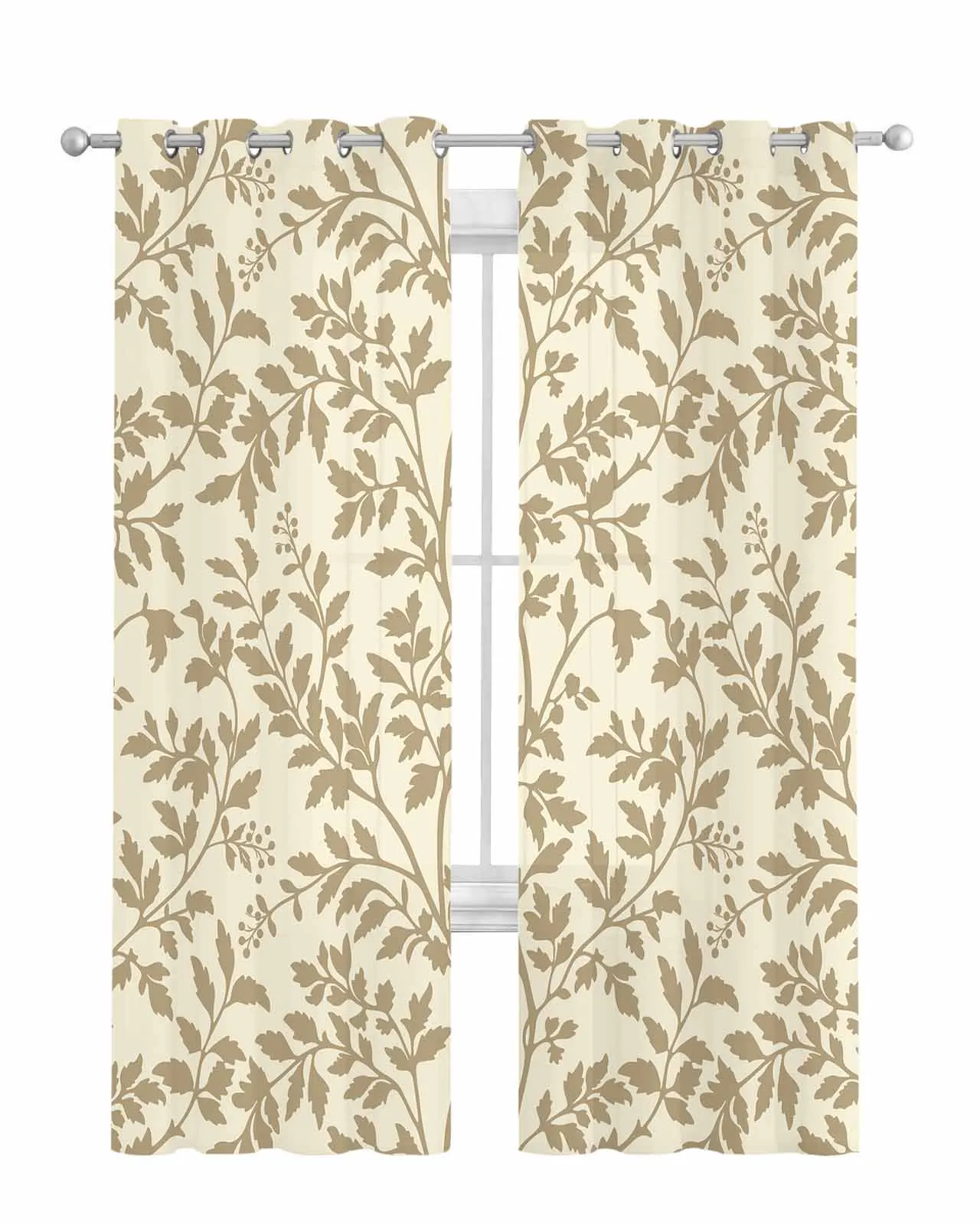 Branches Home Interior Curtains for Rooms Leaves Flowers Bathroom Curtain Luxury Living Room Curtains Kitchen Elegant Bedrooms