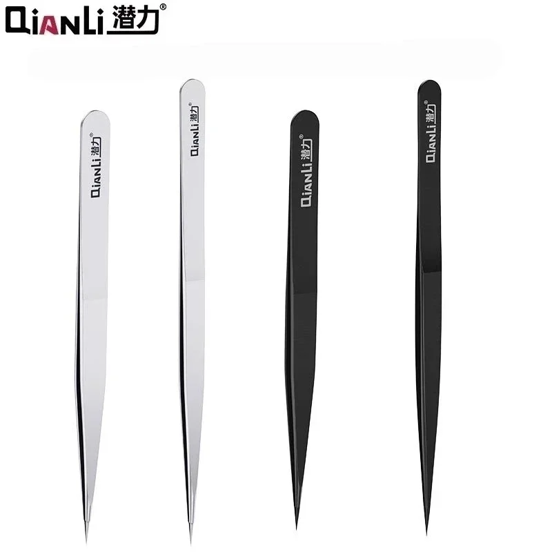 

Qianli iNeeZY Handmade Polished Non-magnetic Stainless Tweezer High Hardness Vacuum Plating Process Jump line Tweezer Tool