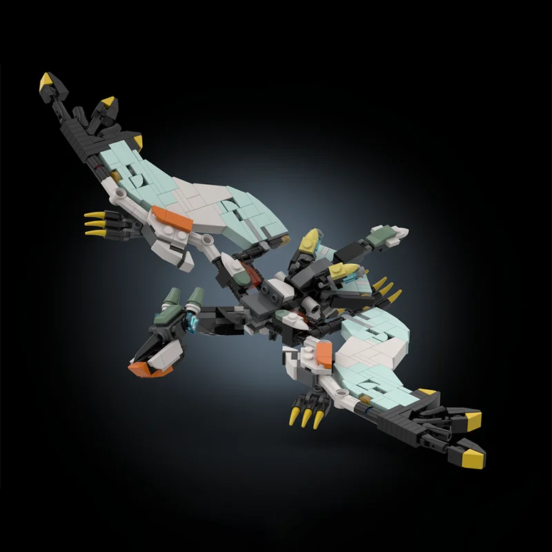 398 Uds figura coleccionable Waterwing (Horizon) monstruo creativo niños ladrillo juguete cumpleaños edificio bloques de regalo de Navidad