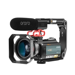 Ordro AC5PLUS videocamera 4K videocamera Zoom ottico 12X Webcam live streaming Vlog Camaras per YouTube facebook 2024 nuovo