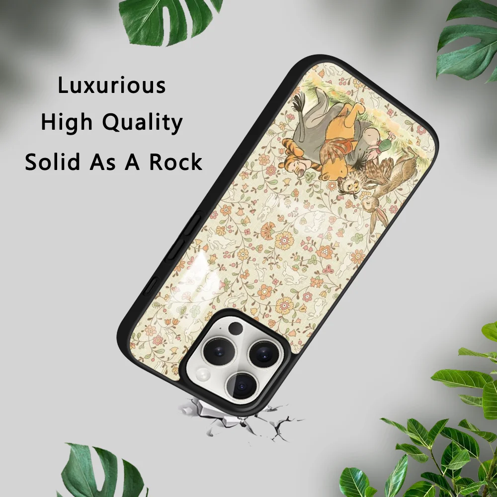 เจ้าหญิงดอกไม้ป่าวินนี่เคสโทรศัพท์สําหรับIPhone 16 15 14 13 12 11 Pro Xs Max Mini Plus Celulares Hard Funda