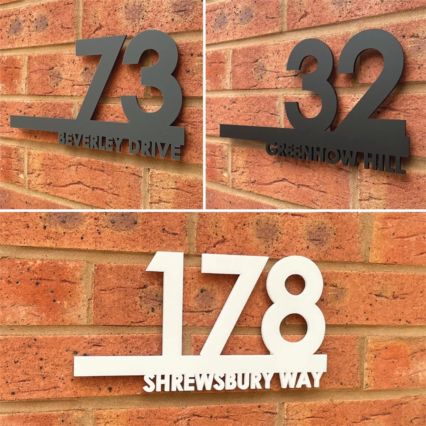 

Door Sign Plaque Laser Cut Address Plaque House Number Sign Personalised Signs