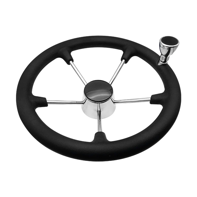 

Marine The Most Luxurious Steering Wheel Grade 316 Stainless Steel Wholesale Marine Steering Wheel for Boat with Knob2025