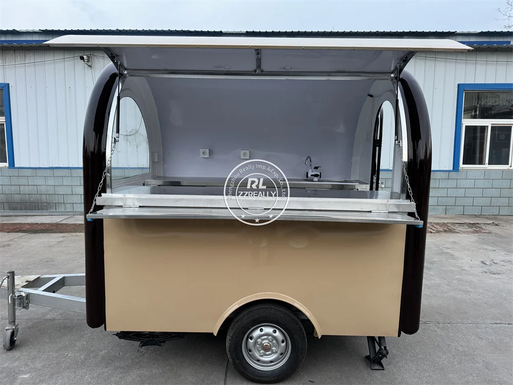 

Mobile Pizza Hotdog BBQ Cart Fast Food Truck Trailer Hot Dog Catering Trailer Concession Food Trailer With Full Kitchen