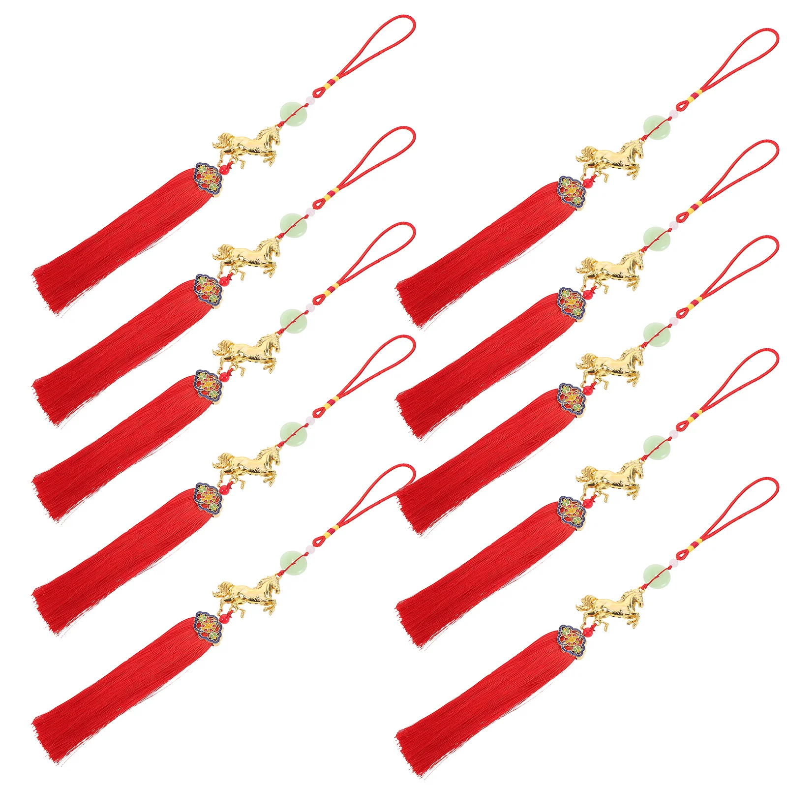 

Zodiac Horse Pendant Chinese Knot Red Tassel Feng Shui Hanging Decor Spring Festival 2026 New Year Decoration Chinese Knot