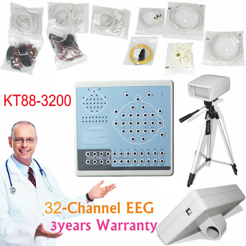 

KT88-3200 Digital EEG Machine 32 Channel Brain Electric Activity Mapping System EEG Brain Mapping Scanner Dropshipping Device